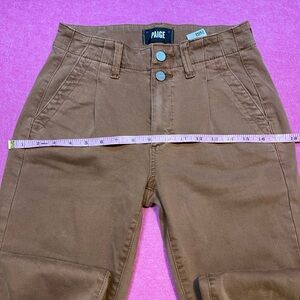 PAIGE Tan Button-Up Trousers